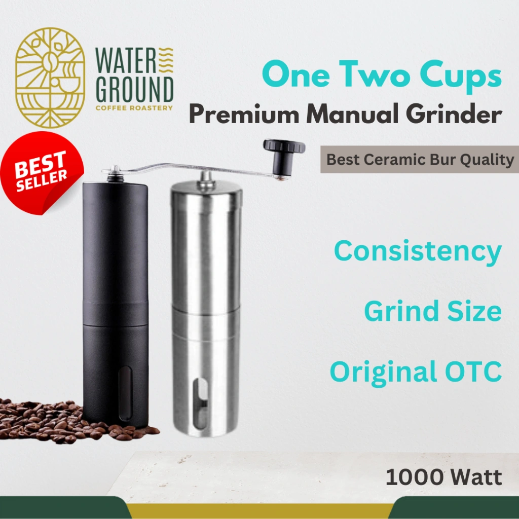One Two Cups Long Manual Coffee Grinder Stainless Steel Alat Giling Kopi Manual