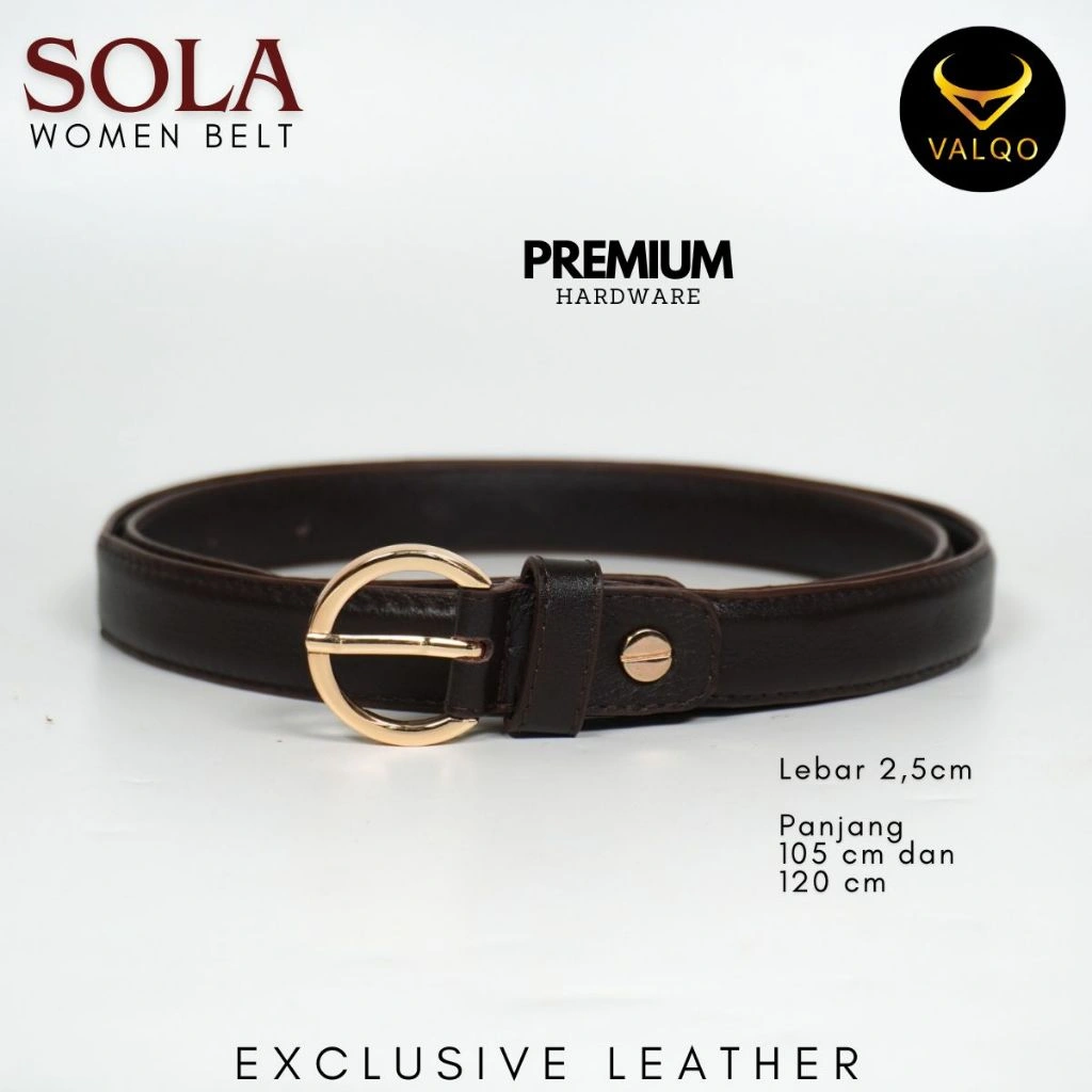 Sabuk Wanita Kulit Asli Desain Fashionable Cocok untuk Kerja Kasual