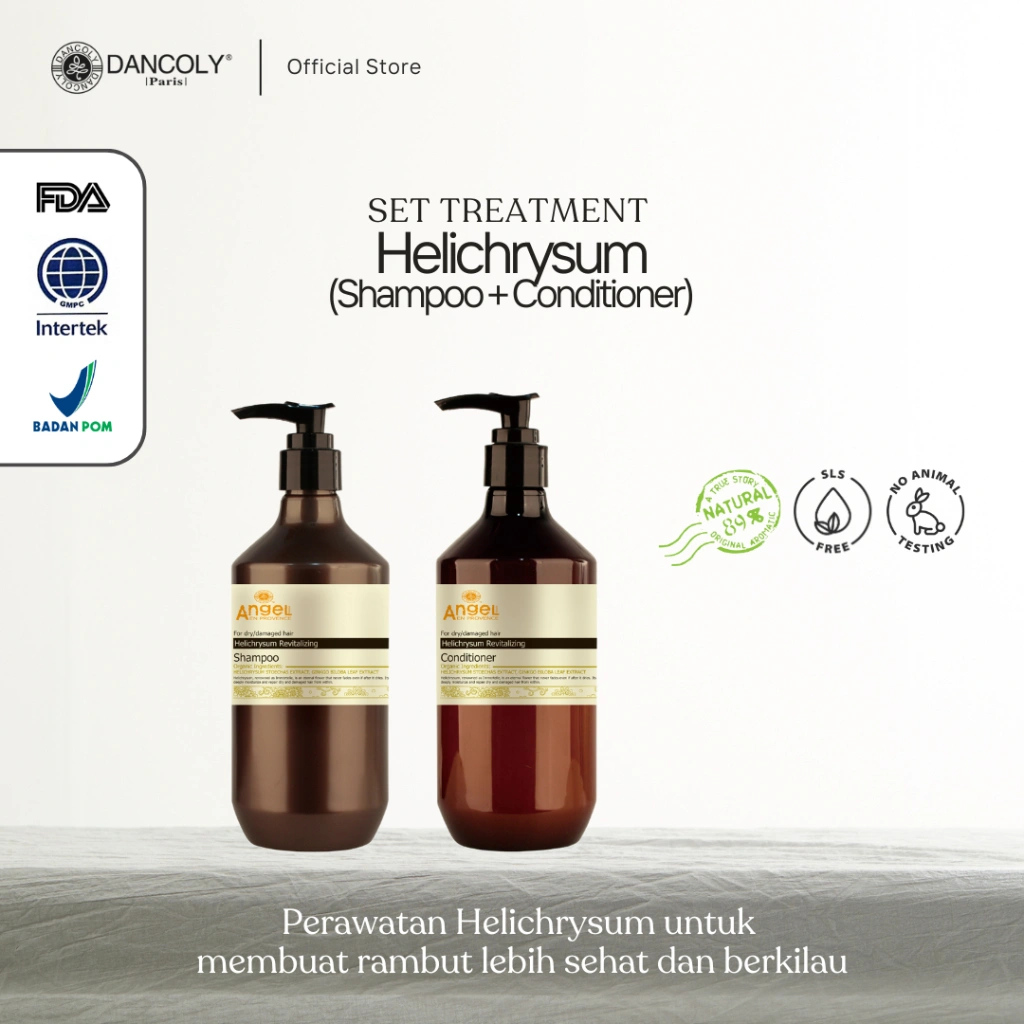 Dancoly Helichrysum Revitalizing Shampoo 400 ml + Helichrysum Conditioner 400 ml ( for dry damaged hair / untuk rambut kering rusak )