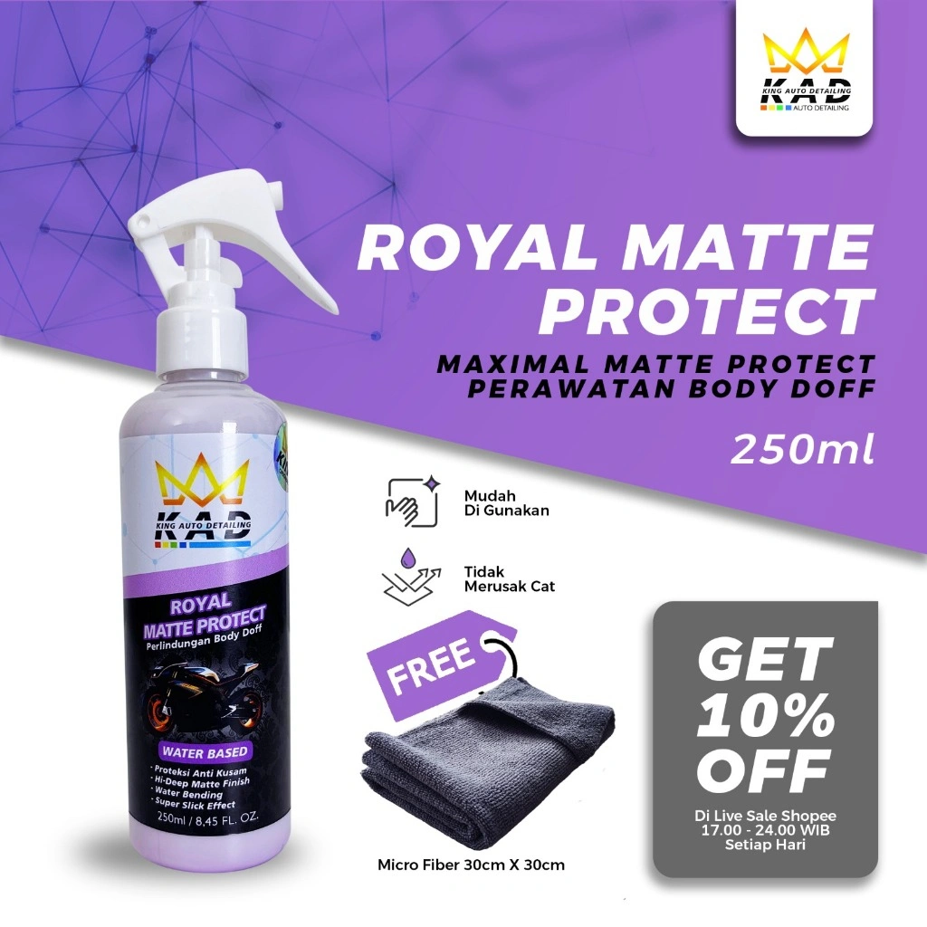 KAD KING AUTO DETAILING Royal Matte Protect 250ml Perawatan Cat Doff Motor & Mobil