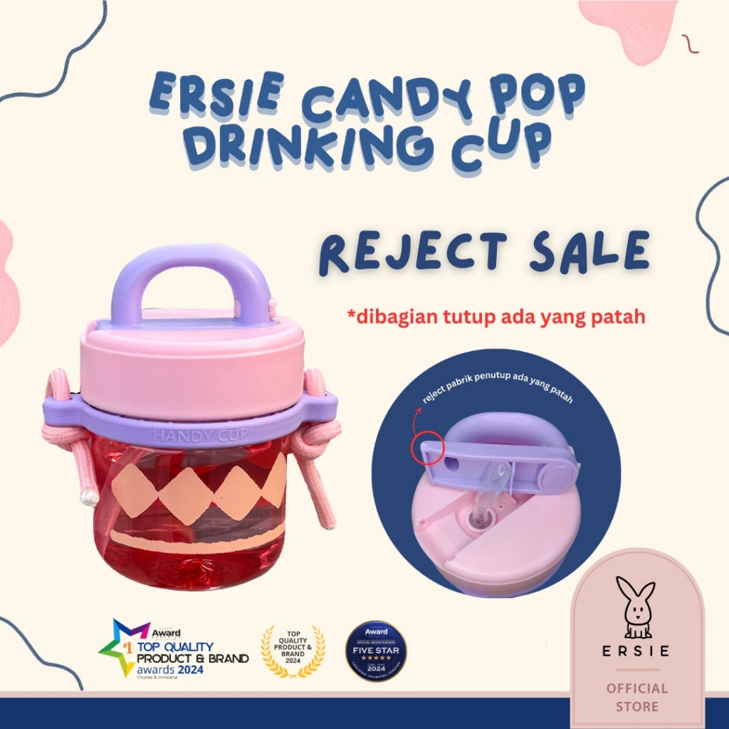 Ersie Candy Pop Drinking Cup Reject Sale | Gelas minum anak mpasi | Sippy Cup anak