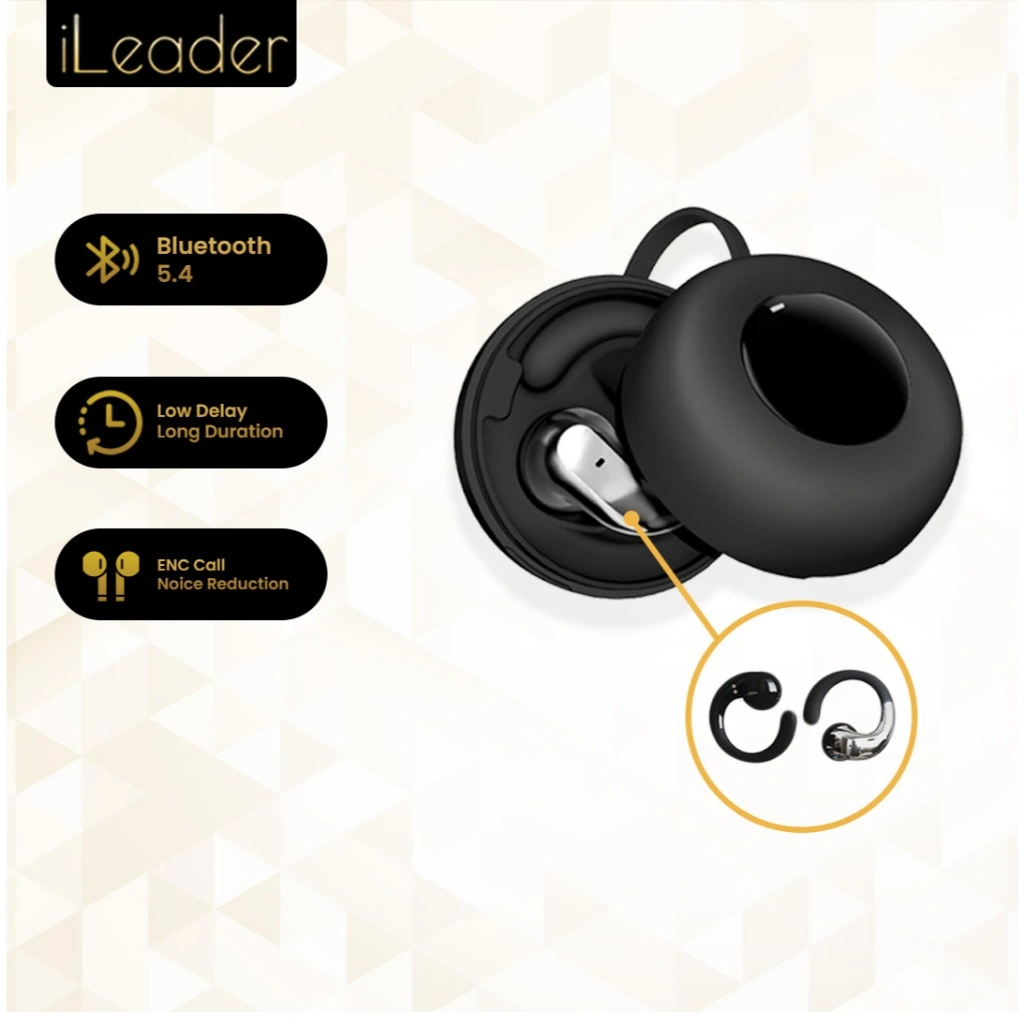 iLeader Open-Ear Wireless Earphone Bluetooth TWS ENC Noise Reduction Earphone Sports Earhook