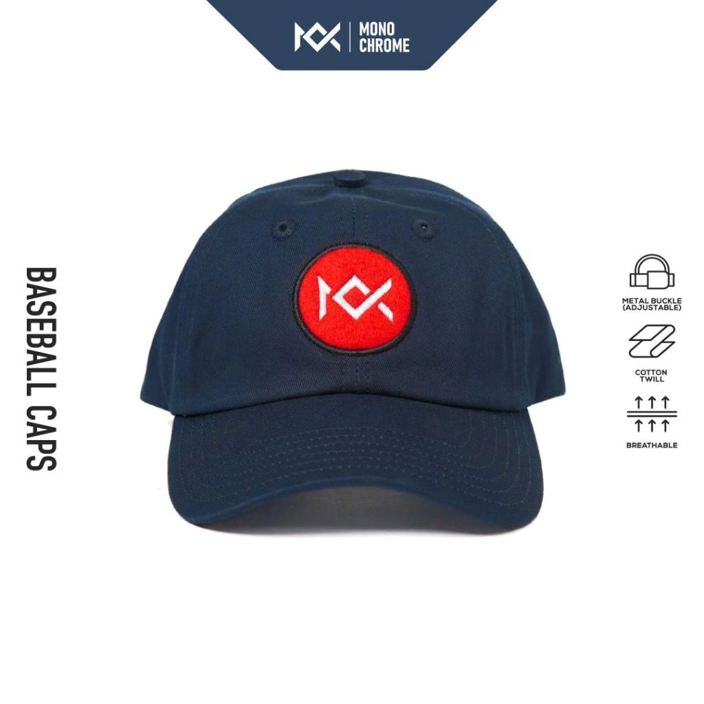 Monochrome Topi Pria Baseball Cotton Premium Hat Outdoor Distro Laranja
