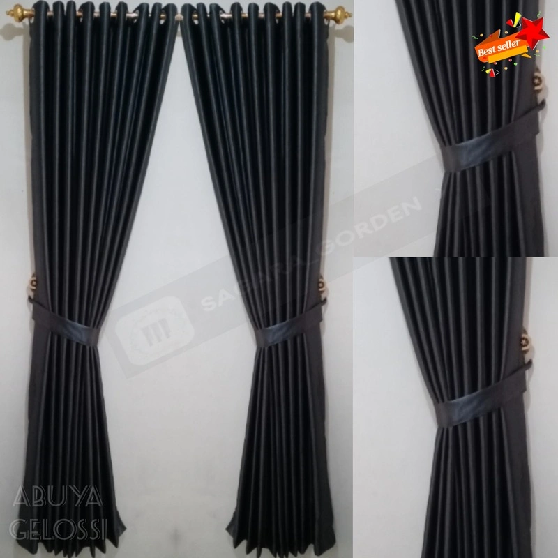 Gorden Jendela Lebar X tinggi bahan blackout Polos kesan minimalis 2025 Terbaru viral