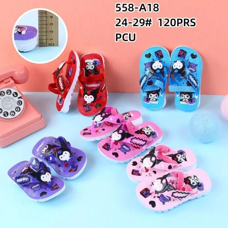 SANDAL JEPIT CITCIT BAYI CEWEK KARAKTER KUROMI KARET TALI BELAKANG