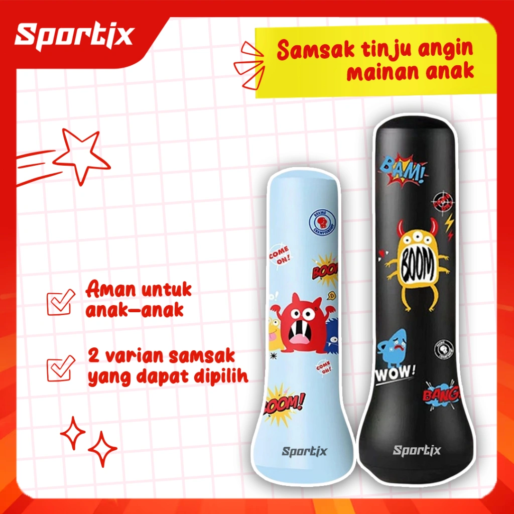 Sportix - Standing Boxing Ball Samsak Tinju Anak Inflatable Samsak Beladiri Berdiri