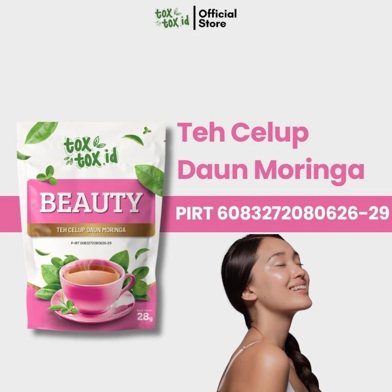 TOXTOX Beauty Herbal Tea Teh Herbal Daun Kelor – Rahasia Kulit Cerah, Awet Muda & Sehat