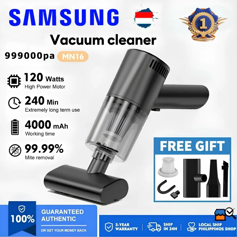 5 IN 1 Vacuum Cleaner 990000Pa Nirkabel Genggam Penyedot Debu Portabel Daya Tinggi Rumah Tangga Pengisap Kuat Desktop