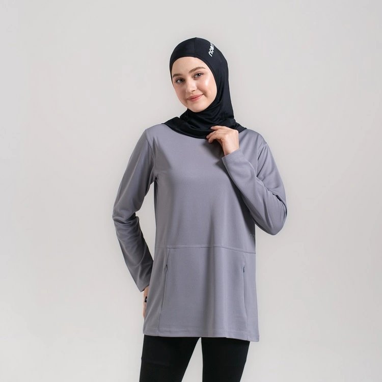 NOORE - Meriliane Pro Top - Dark Grey - Pakaian Olahraga