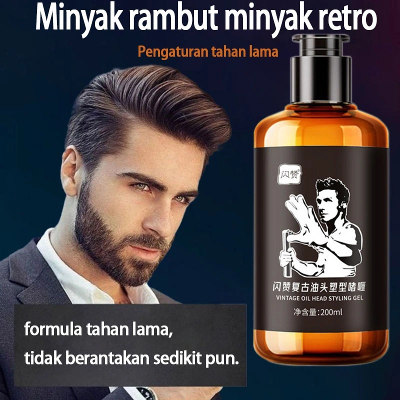 Gel Rambut Cair Pria Menghidrasi Menata Rambut Minyak Rambut Tidak Lengket Tidak Berminyak