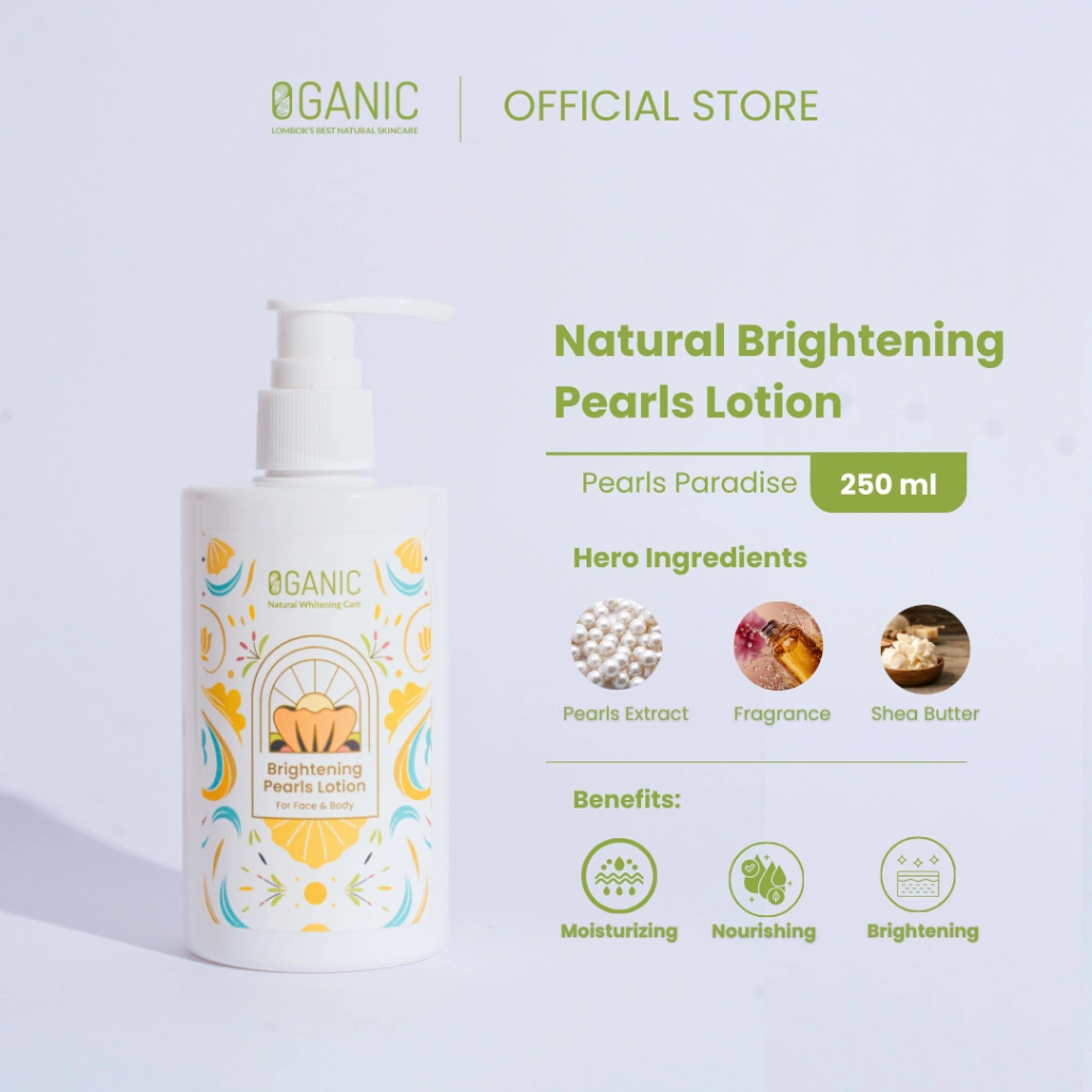 Oganic Natural Whitening Care Brightening Pearls Lotion Pearls Paradise 250 ml