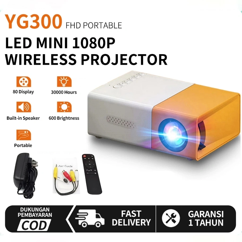 [CS] Proyektor mini YG300 Portable Led mini Proyektor hp mini Home Theater Proyektor