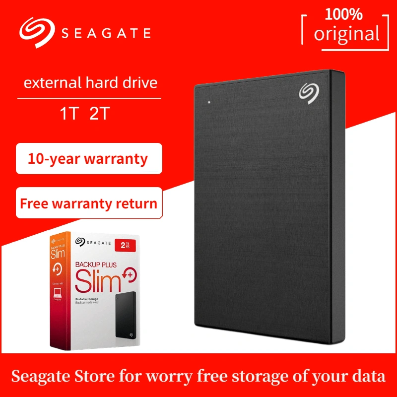 Seagate Basic Portable HDD / Hardisk Eksternal 1TB 2TB USB3.0 Berlaku dengan kantor dan permainan