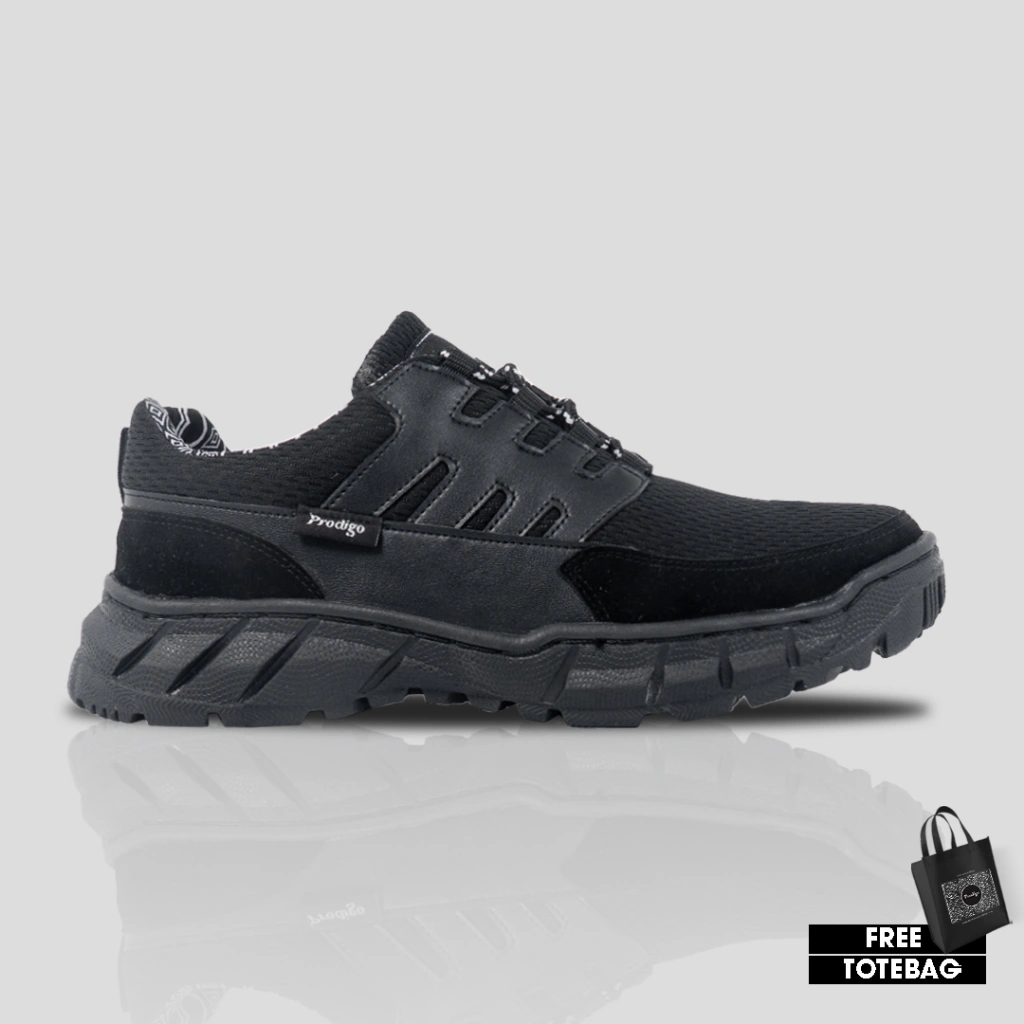 Prodigo * Sepatu Gunung Pria Dieng I Sepatu Hiking Hitam I Sepatu Gunung Adventure  I Sepatu Outdoor Unisex I Sepatu Mendaki Premium