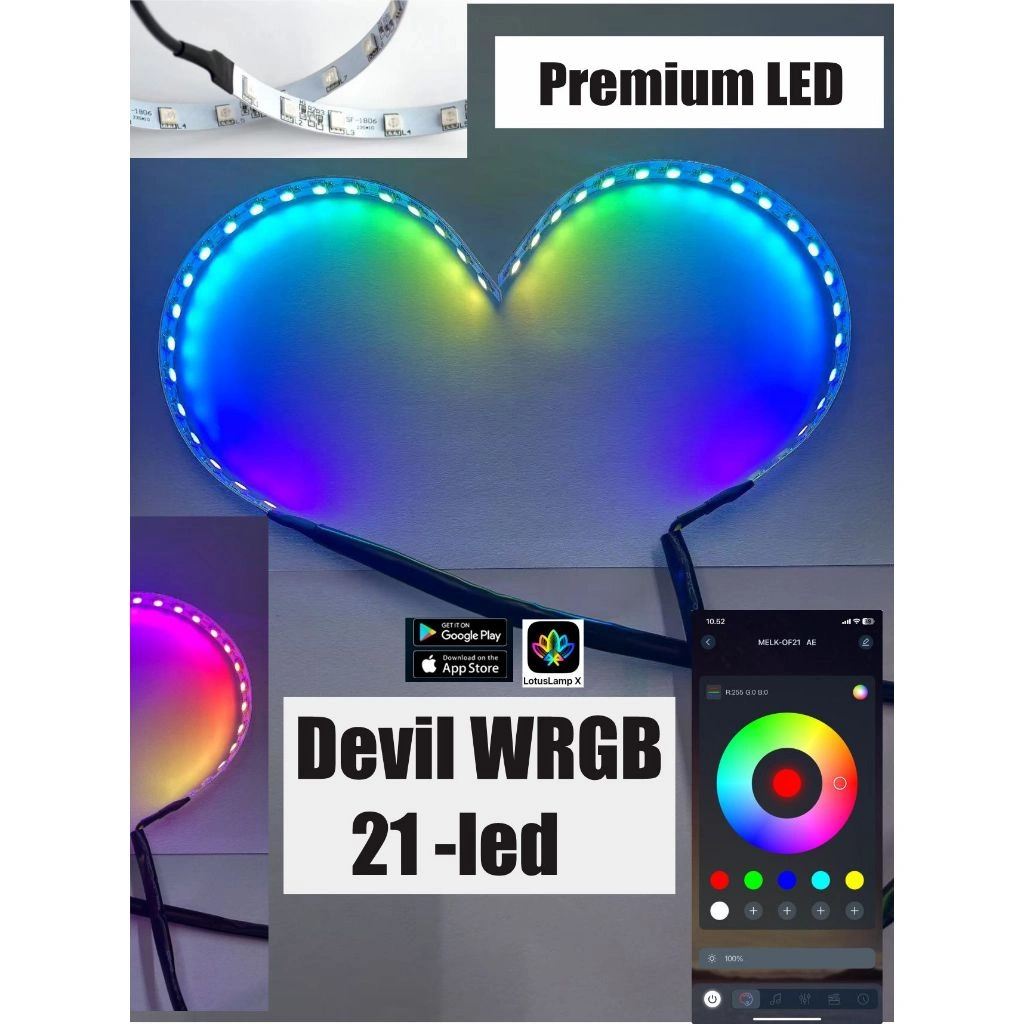 Devil Eyes WRGB 21 LED APP Biled Lampu LED Demon Eyes Motor Mobil 2.5inch 3inch Universal