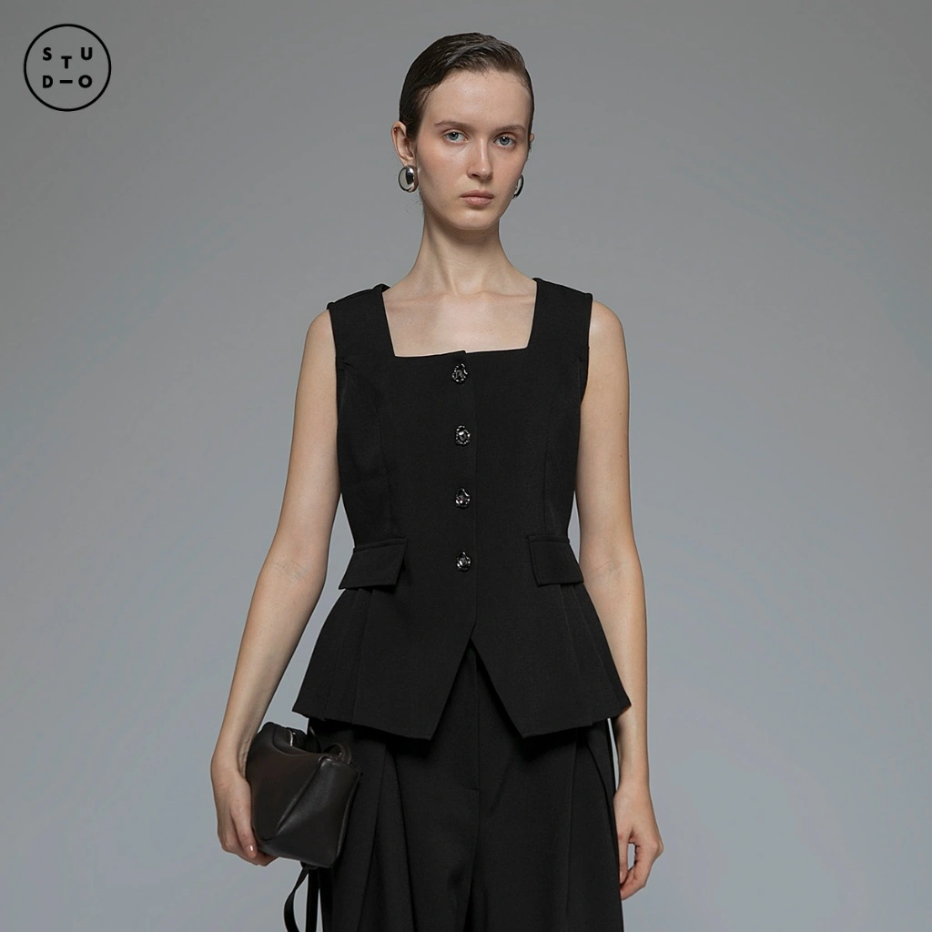 COTTONINK Studio - Atasan Blouse Wanita Black Seira #StudioFallWinter25