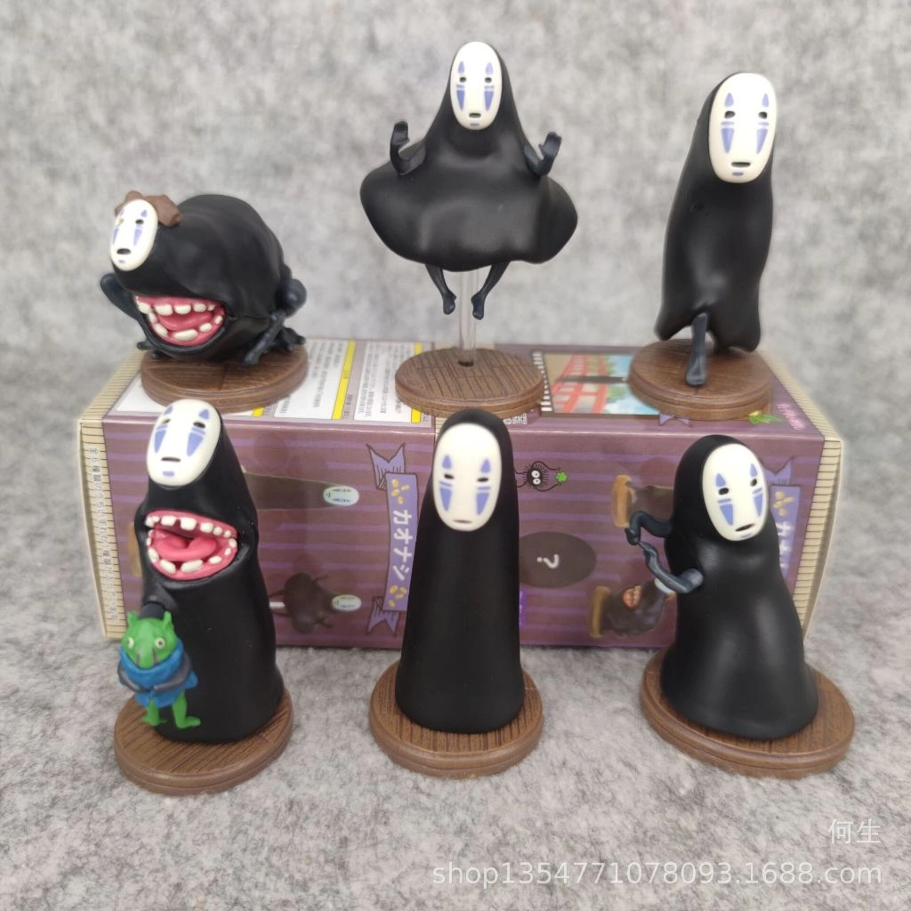 Spirited Away : No Face | Hiasan Kue | Koleksi Figur | Hiasan Meja Belajar - 6 Model Blind Box