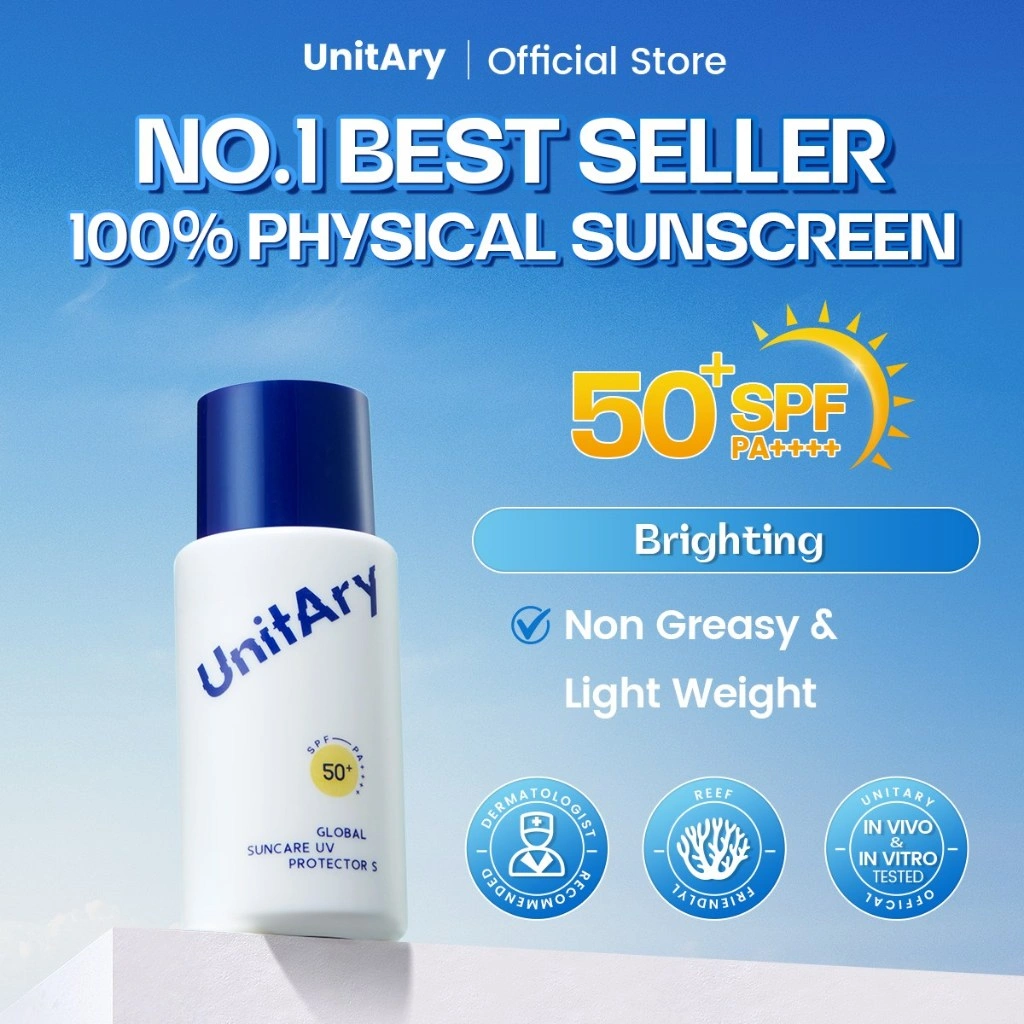 [Best Seller] UNITARY Global GlowingSuncare Sunscreen UV Protector SPF 50ml 50+ PA++++ 50ML for Mixed Skin Non Acne [IN VIVO & NON COMEDOGENIC TESTED]