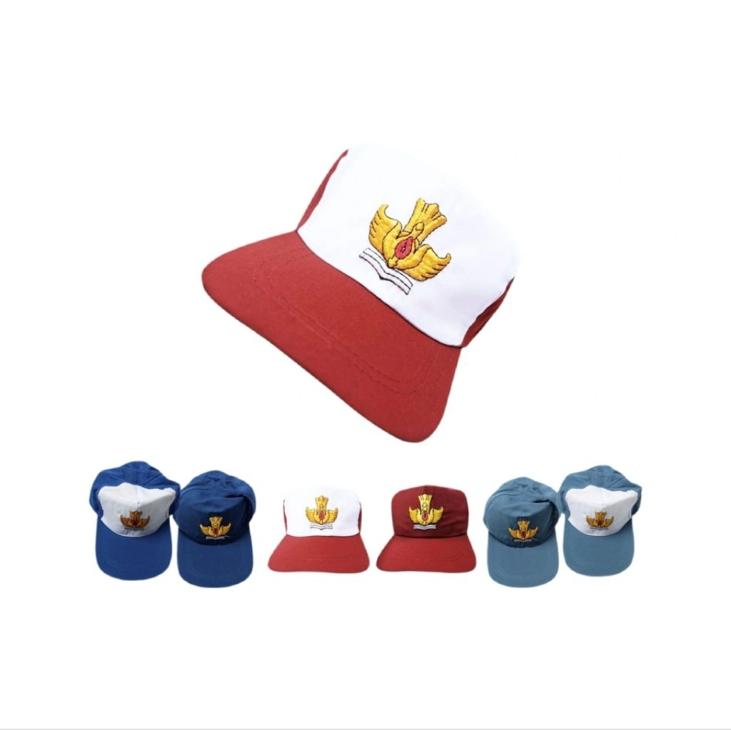 Seragam Sekolah Topi SD SMP SMA PRAMUKA Warna Merah Putih Biru Putih Abu Putih Katun Drill By Atribut Sekolahku