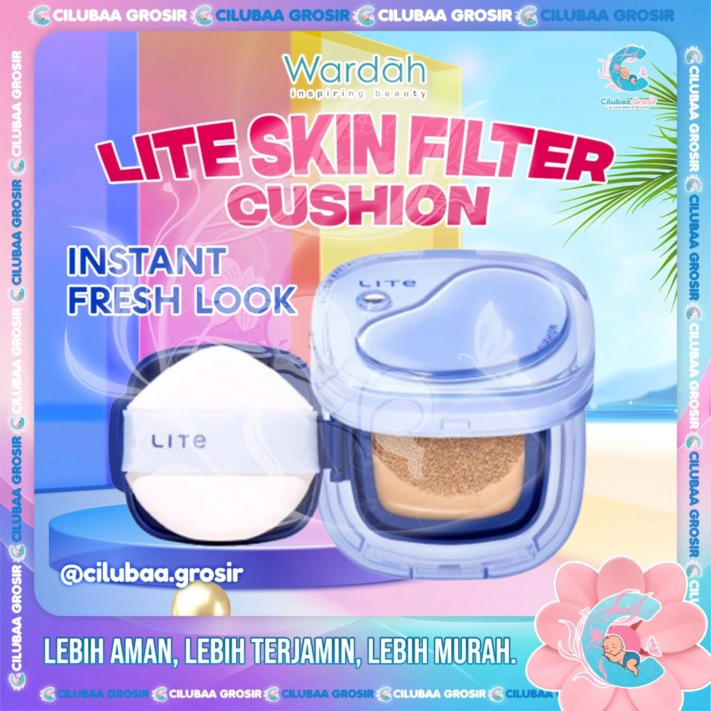 WARDAH Lite Skin Filter Cushion 11g || Flawless Coverage Powder Foundation || Glad Setting BB Cream || Soft Satin and Glow Makeup