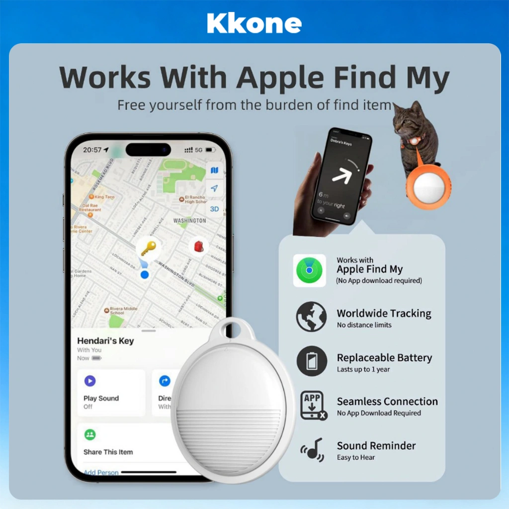 Loshall Apple Airtag/ IOS Mini Smart Tag GPS Finder/ Pet Key Finder/ Blurtooth Tracker/ Find My