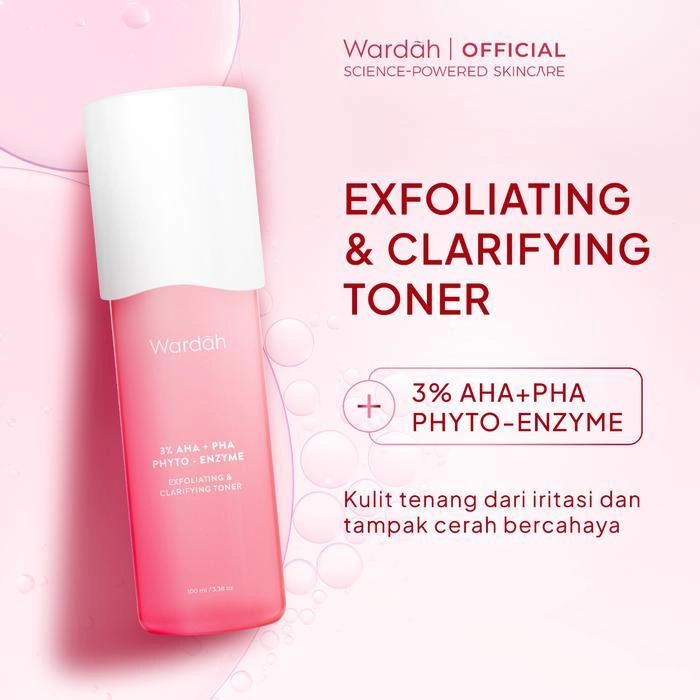 WARDAH 3% AHA-PHA Phyto-Enzyme Exfoliating & Clarifying Toner - Toner Exfoliasi
