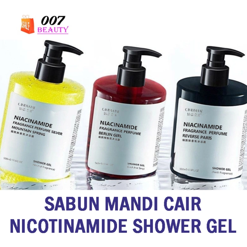 SABUN MANDI CAIR CINDYNAL NIACINAMIDE SHOWER GEL – Body Wash Brightening Bantu Kulit Badan Tampak Cerah