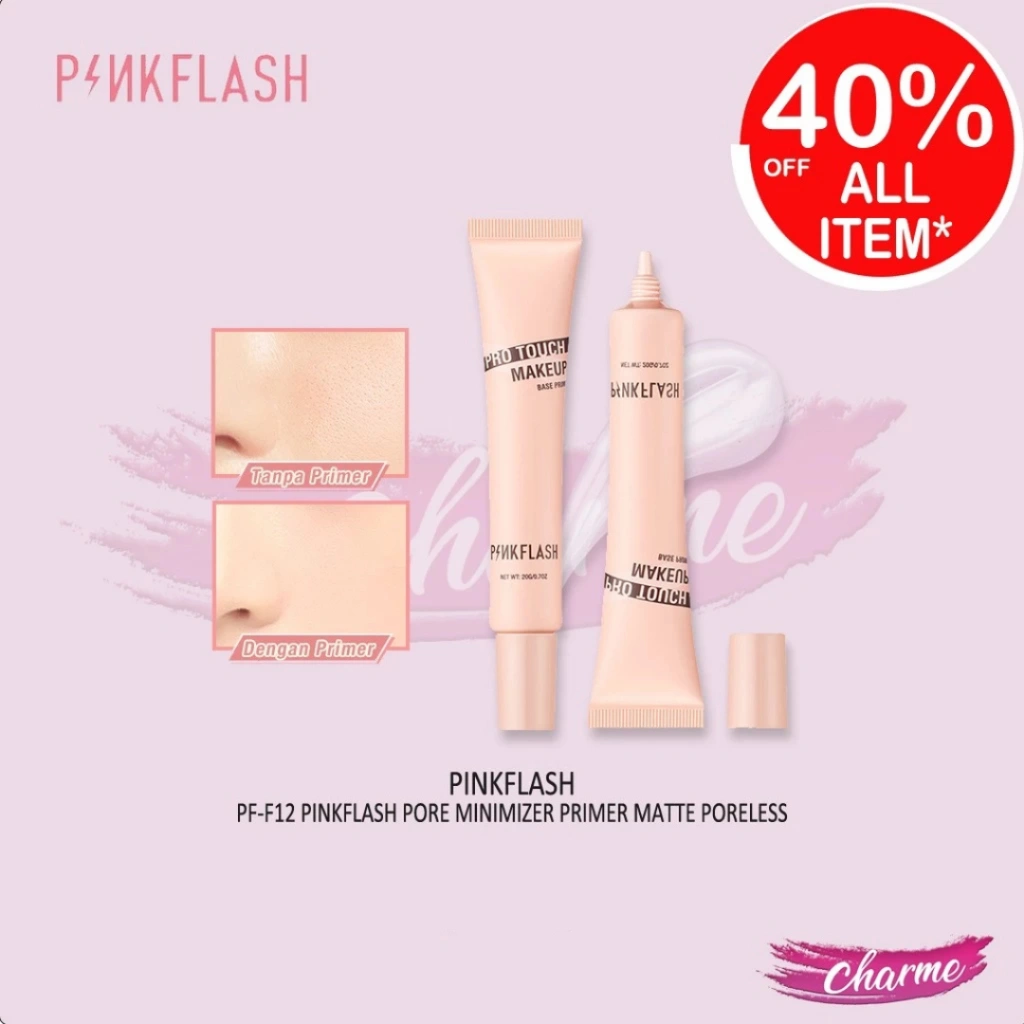 (READY & ORI) Pinkflash Pink Flash Pore Minimizer Primer Matte Poreless PF F12