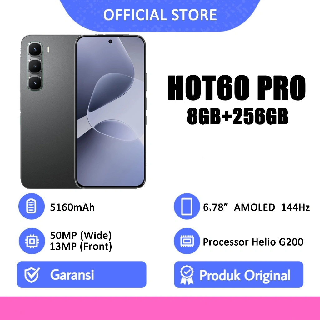Hot 60 Pro 6/8/256GB 50MP Hot 60 6.78 inch Hot 60i 5160mAh 144Hz Infinix AirBag Anti Crack Case Casing HP Transparan Hot 60 Pro