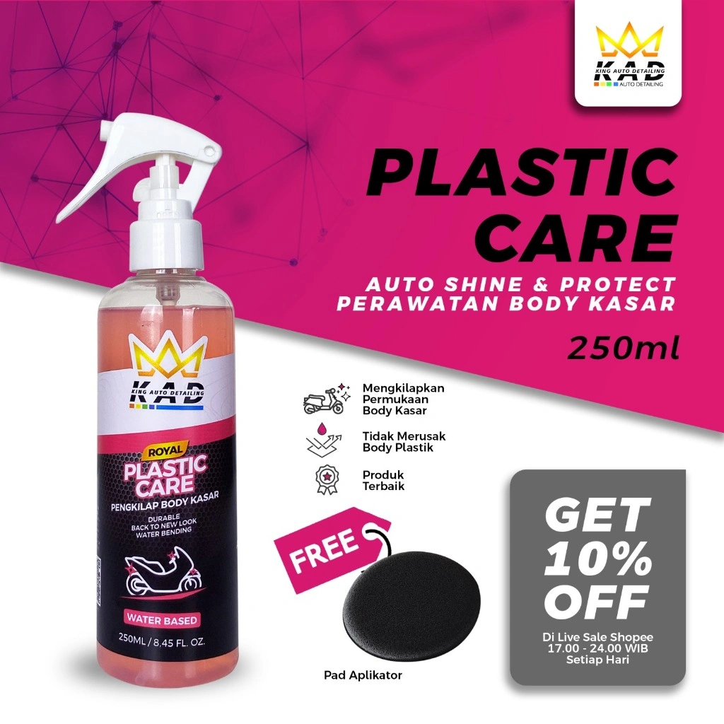 KAD KING AUTO DETAILING Royal Plastic Care Pengkilap Body Kasar Motor & Mobil