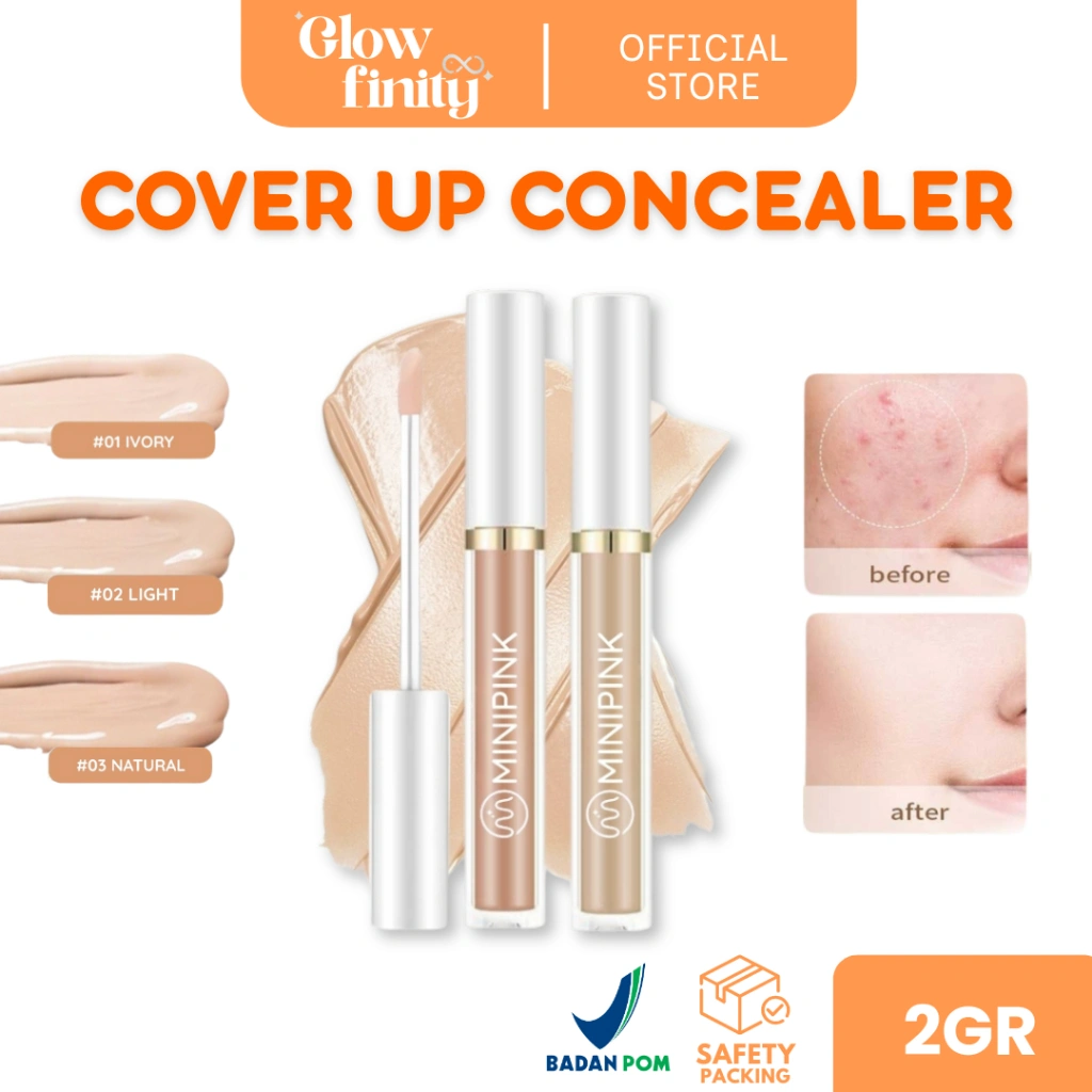 MINIPINK Concealer Liquid Contouring Full Cover Waterproof Tahan Lama Flawless BPOM - MP039
