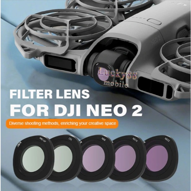 JUNESTAR JSR Filter Lens CPL For DJI Neo 2 Optical Glass Lens Protector filters Circular Polarizer Not ND 8 16 32 64 Pelindung Lensa Kaca Optik Bingkai Aluminium Cover Aksessories Camera Drone Pesawat Terbang Not Propeller Storage Bag DJI Mini Air Mavic