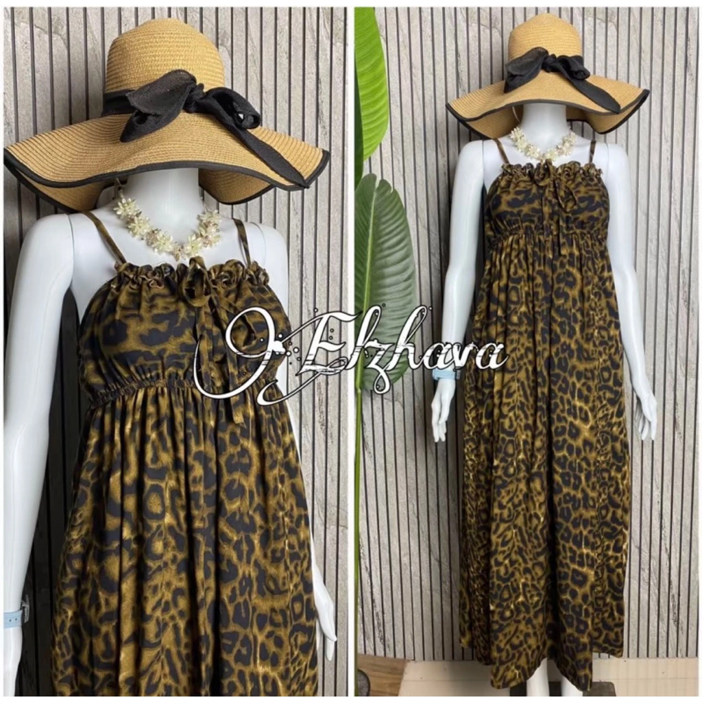 Lulu Long Dress Elzhava/ Dress Pantai Busui Bumil