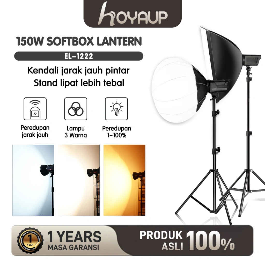 HOYAUP-Softbox Lantern 65cm LED Video Lighting150w+2.8m Tripod Softbox Lighting Kit Light Balllampu Lighting Studio Untuk Fotografi Tripod Background