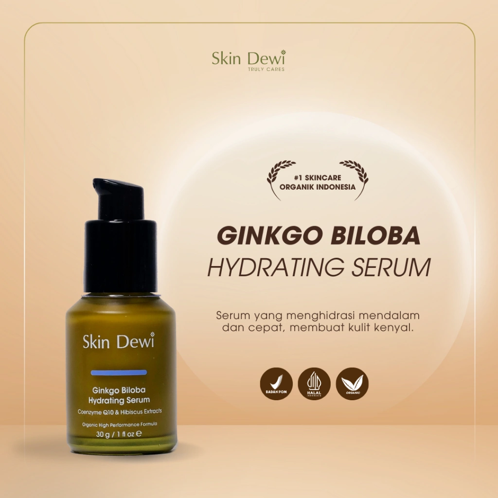 Skin Dewi | Ginkgo Biloba Hydrating Serum | Skincare | Hydrating Serum Pelembap Kulit Berjerawat