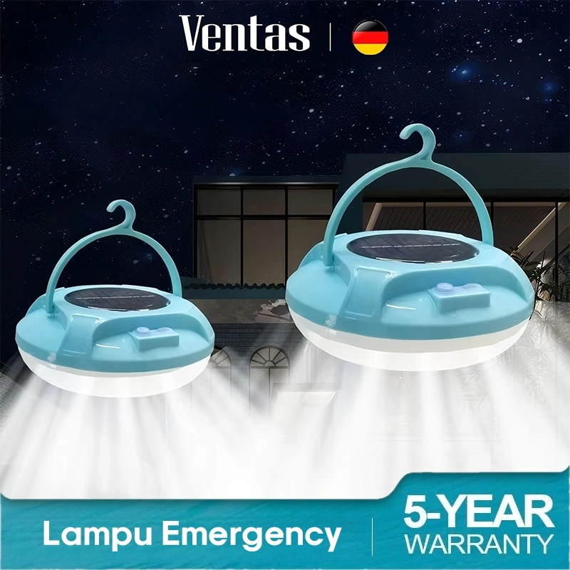 VENTAS Lampu Emergency UFO Gantung Solar Panel Camping Lamp Led Lamp 600W
