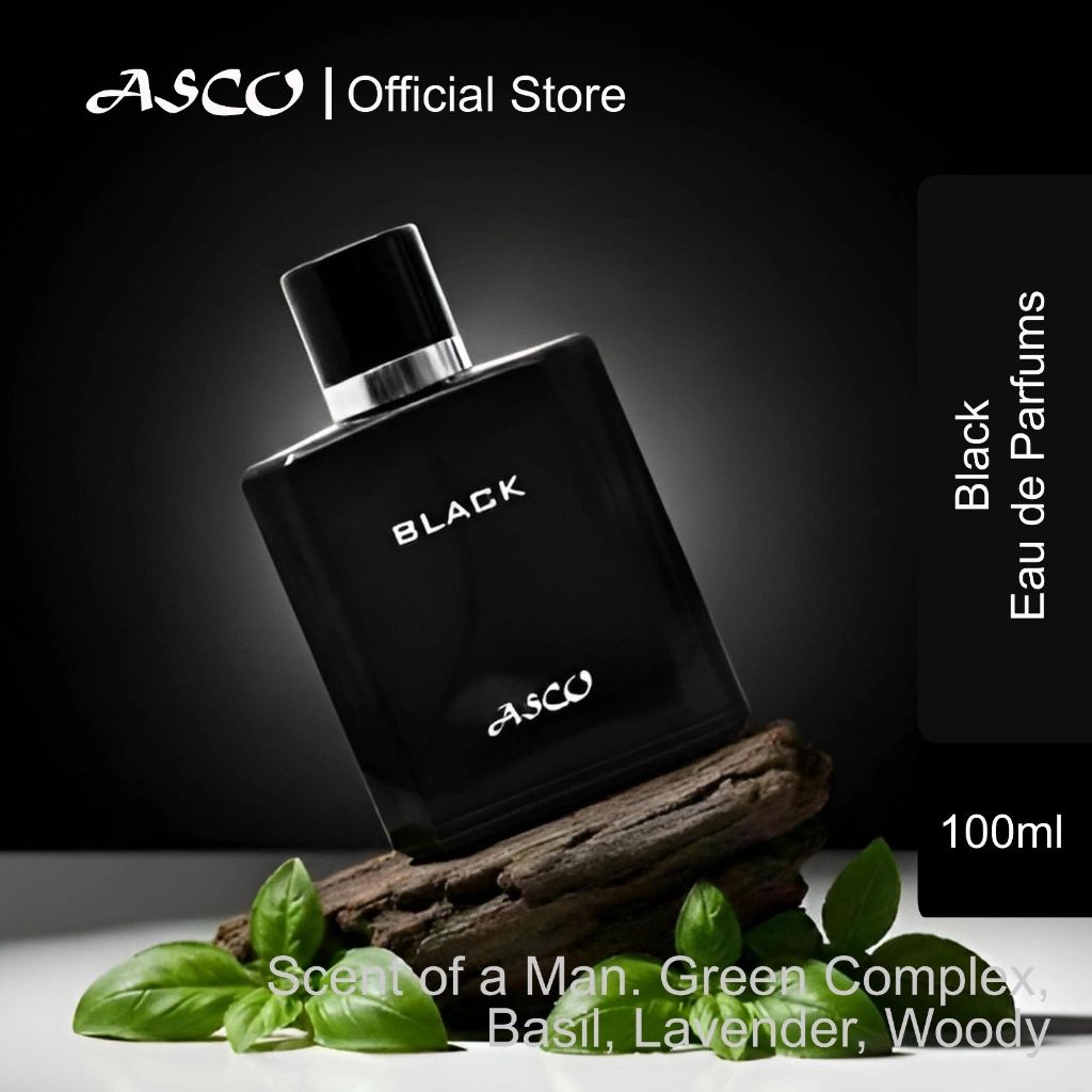 [ Manly Woody Complex ] ASCO Black EdT 100ml Eau de Toilette Perfume Parfum Halal BPOM Longlasting