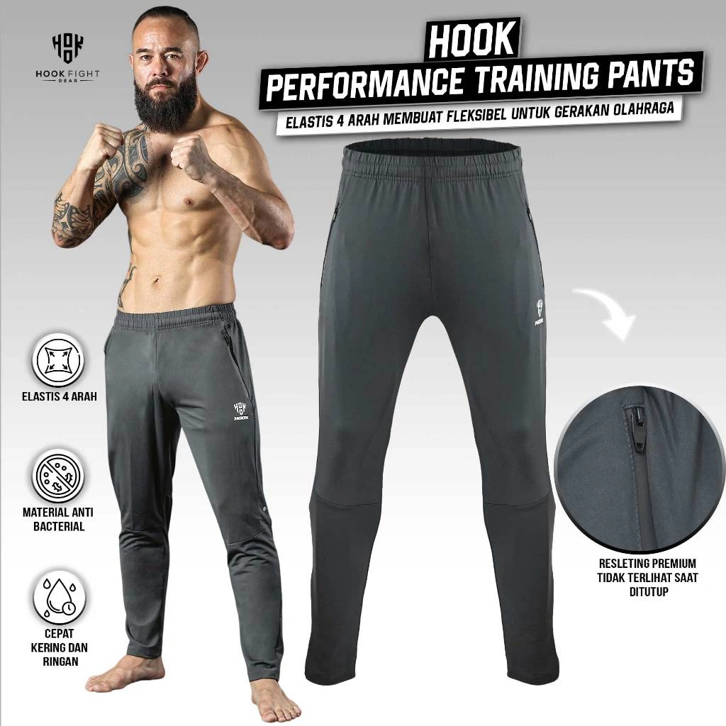 Hook Celana Olahraga Pria Panjang Running Shorts Celana Jogging Jogger Lari Pendek Legging Gym Pants Fitness Shorts Trackpants Sweatpants 1CX2N