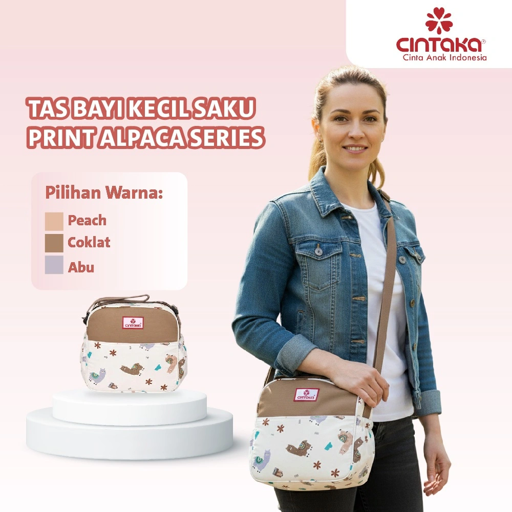 Cintaka Tas Bayi Kecil Saku Print Diapers Bag Alpaca Series CBT3453