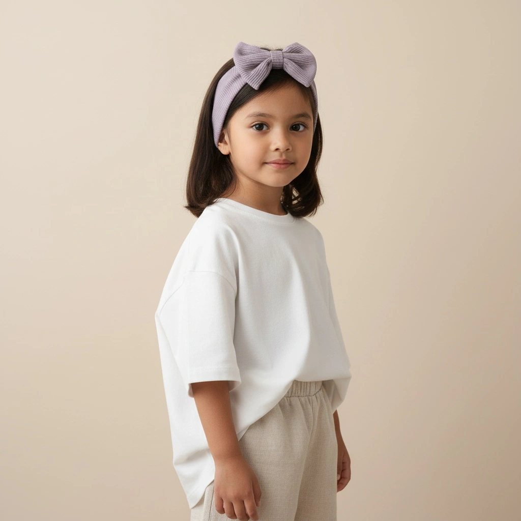 Cah Bocah Bando Anak Pita Ribbed Knit – Headband Anak Elastis Lembut