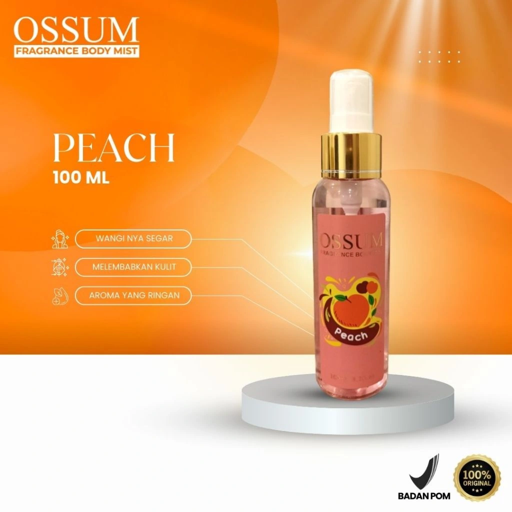 Ossum Perfume Body Mist Peach 100ml Untuk Wanita