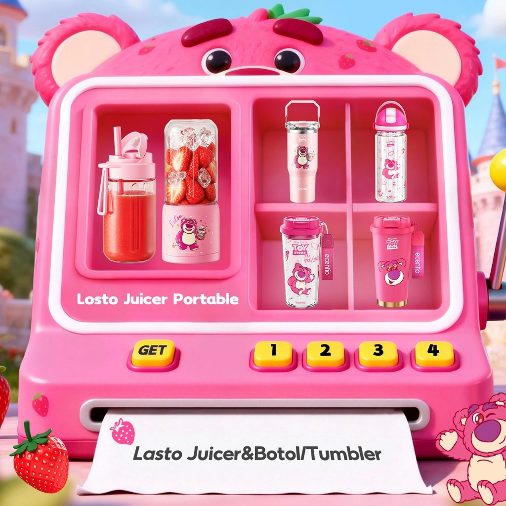 ecentio&Disney blender portable kapsul Kaca Gelas juicer buah tanpa ampas 10 Pisau blender jus buah hand blender mini juicer juicer portable