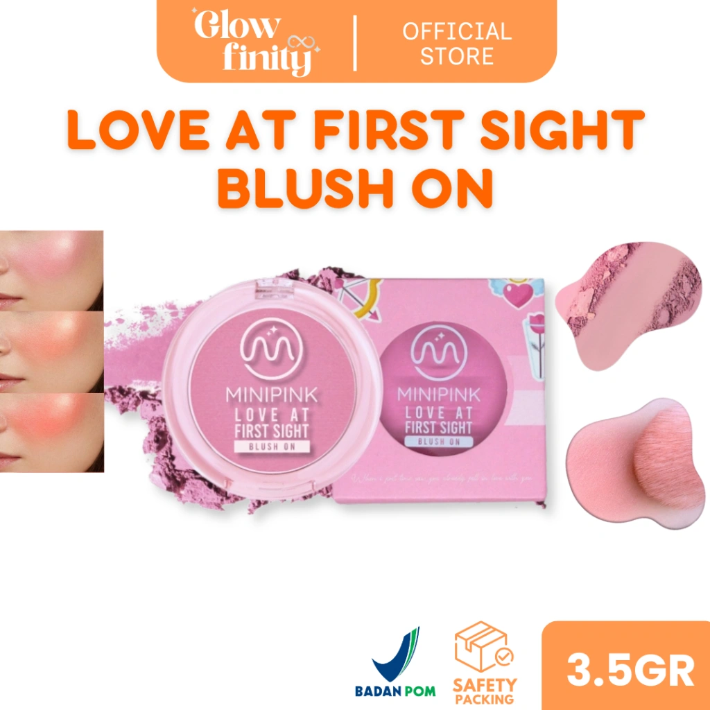 MINIPINK Love At First Sight Blush On 6 Colors Perona Pipi Powder Blush On Pigmented BPOM - MP016