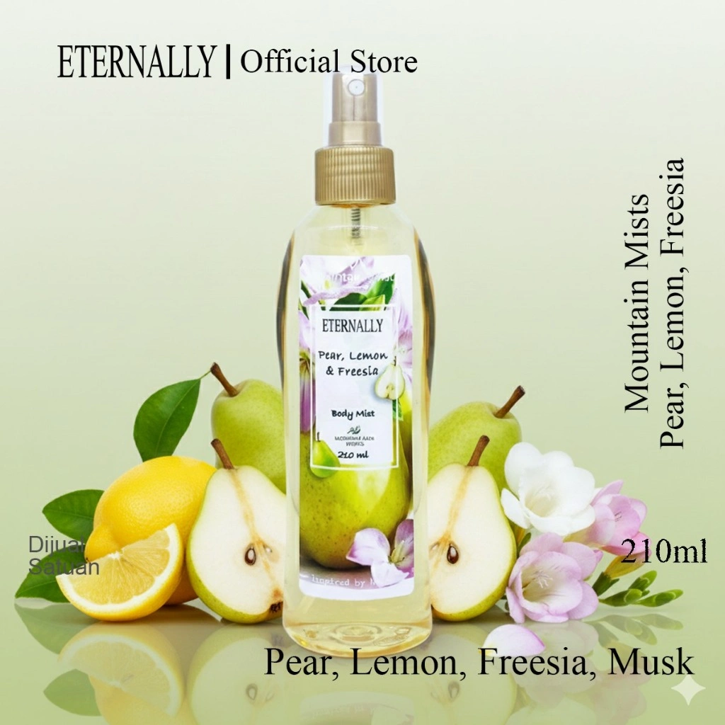 [ Wangi Buah Bunga ] ETERNALLY Fragrant Body Mist 210ml - Vanilla Alam Melati Peach Pear Green Apple