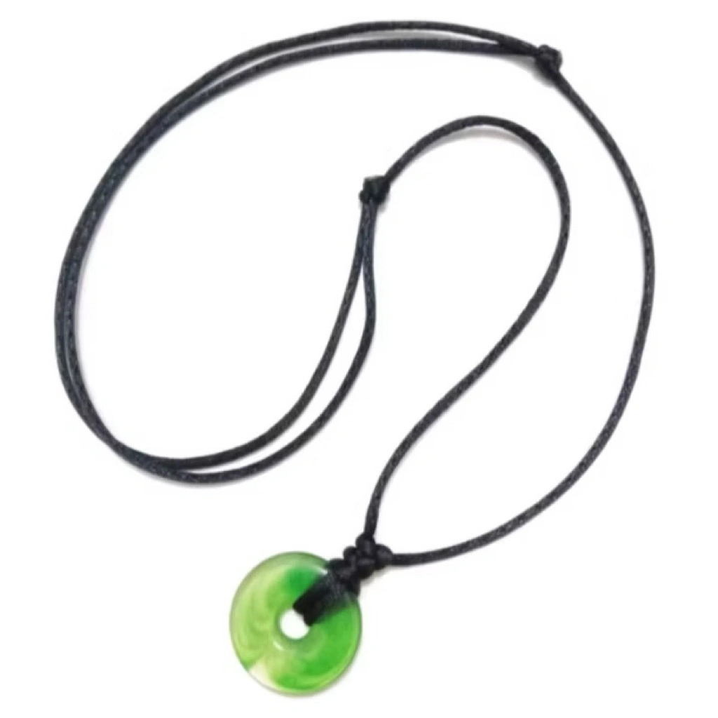 Kalung Fashion Liontin Giok Hijau Tali korea Waterproof Gelang Vintage Model Koin China