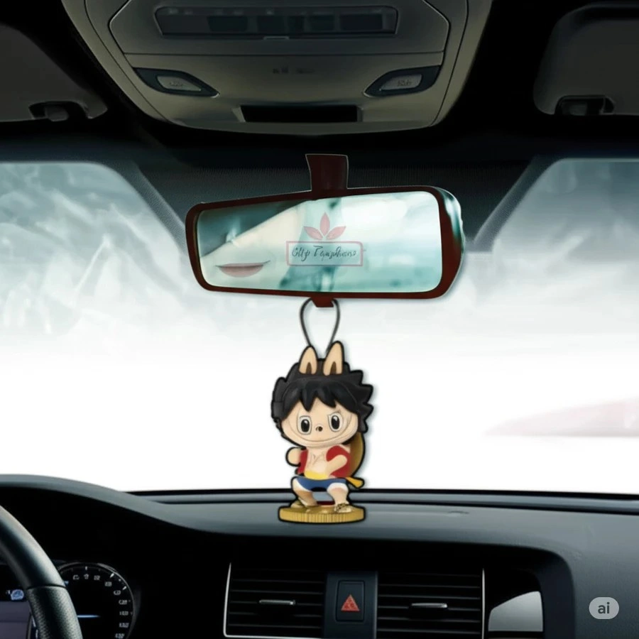 Labubu x One Piece Parfum Gantung Karakter | Pop mart | Parfume Mobil | Dapat di Gantung Dimana Saja Tidak Bikin Mual