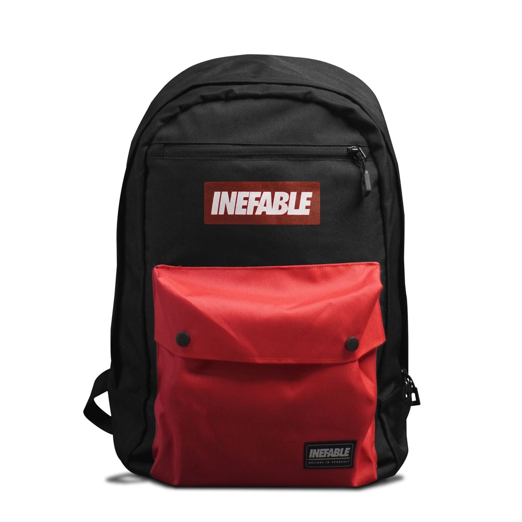 Inefable Bagpack Red Vandal Black - tas sekolah - tas ransel