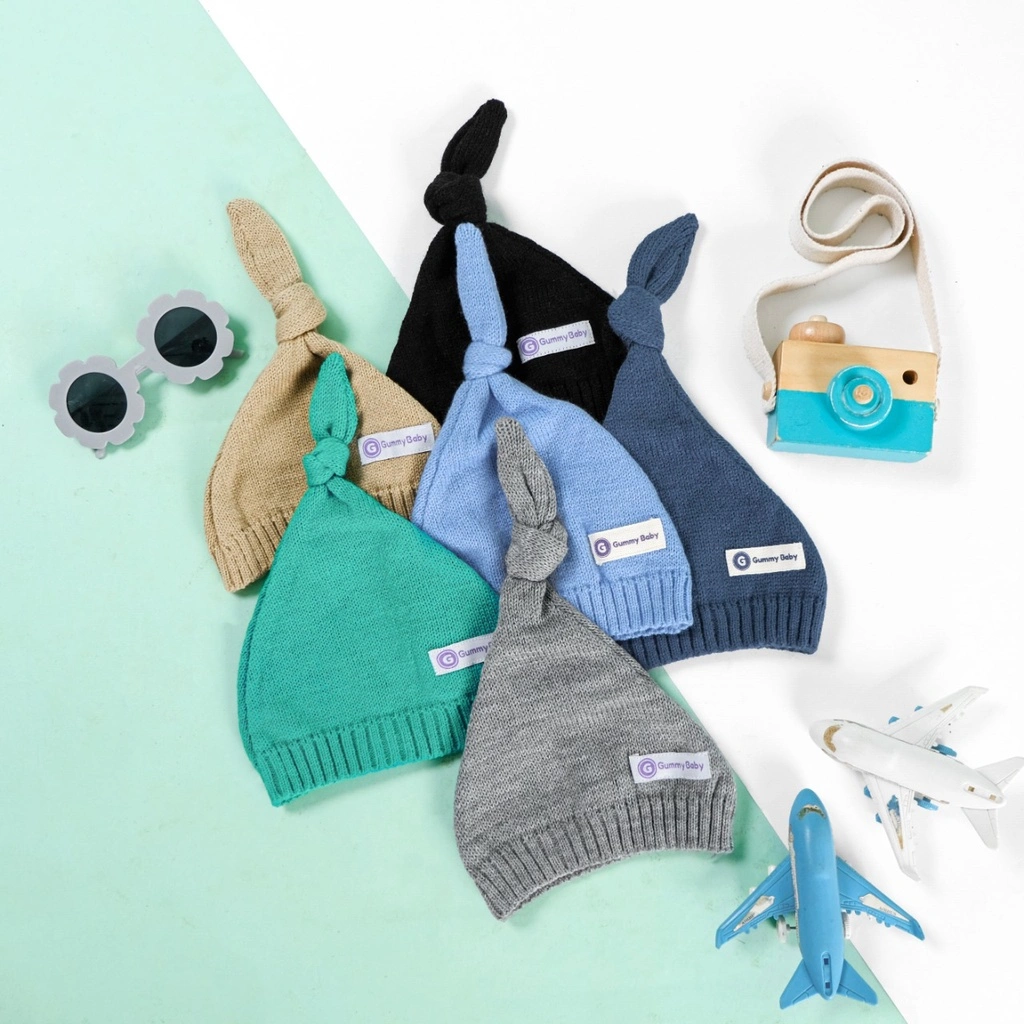 Gummy Baby Knot Hat Topi Bayi Rajut Knot 0-24 month