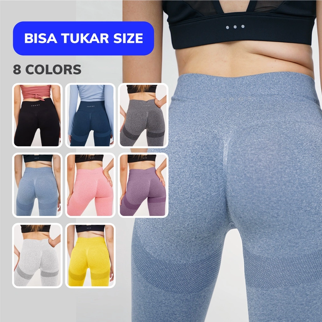 Forge Activewear - T Scala Legging Sport Booty - Leging Olahraga Wanita High Waist Highwaist Celana Olah Raga Bawahan Gym Yoga Senam Zumba Sportswear Sports Wear Lejing Panjang Dewasa Remaja Premium Cewek Polos Sporty Hitam S M L XL XXL Lari Running