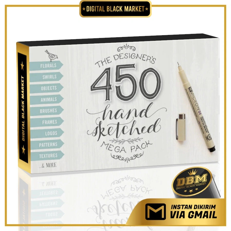 ID32914 - Designer's Hand Sketched Megapack | Koleksi Ilustrasi Sketsa Tangan Eksklusif untuk Desain Kreatif